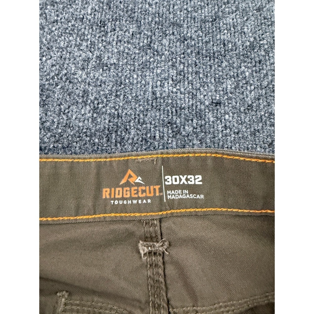 Ridgecut Toughwear Carpenter Pants Mens 30x32 Brown Canvas Utility Workwear - Picture 4 of 14